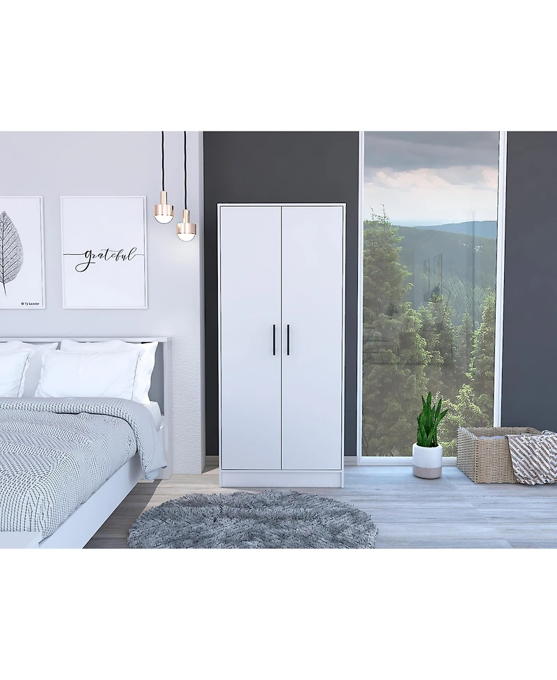 flynama 180 Beery Armoire Bedroom Storage Organizer 71 Inch High with Hanging Rod and Drawer