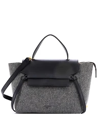 Pre-Owned Celine Mini Belt Bag Felt and Leather