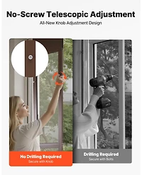 Cozito Sliding Glass Dog Door Adjustable Height 75 7/8" to 80 11/16" with 10 1/4" x 16 1/4" Flap