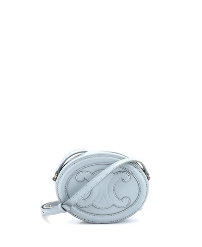 Pre-Owned Celine Triomphe Oval Crossbody Bag Leather