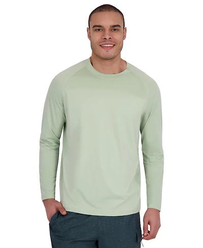 Spyder Men's Textured Panel Long -Sleeve Upf 50+ Rashguard