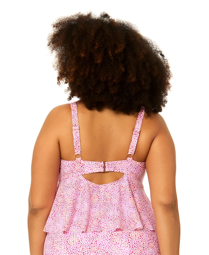 Raisins Curve Plus Underwire Topanga Printed Swim Tankini Top