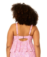 Raisins Curve Plus Underwire Topanga Printed Swim Tankini Top