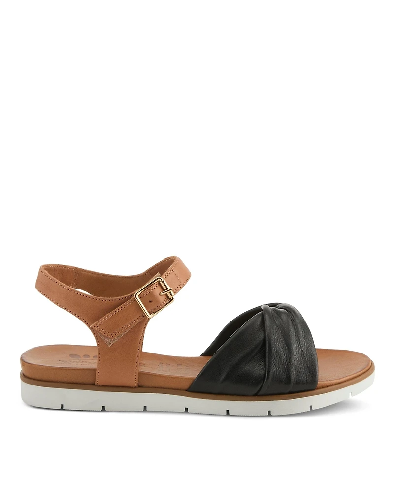 Spring Step Nihira Women's Flat Sandal with Tubular Leather Upper
