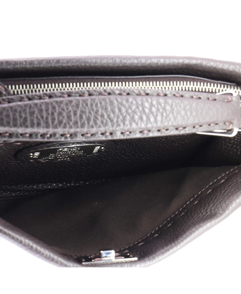 Pre-Owned Fendi Mini Selleria Peekaboo Fit Bag Leather with Applique