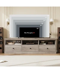 gaomon Tv Stand for Tv, Entertainment Center with Storage Drawer, Mid-Century Modern Console Open Shelves