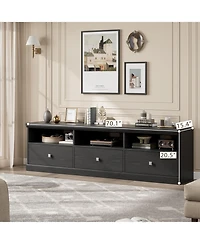 gaomon Tv Stand for Tv, Entertainment Center with Storage Drawer, Mid-Century Modern Console Open Shelves