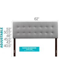 Flynama Queen Bed Headboard Modern Comfort Adjustable Height 41-53H x 63W inch