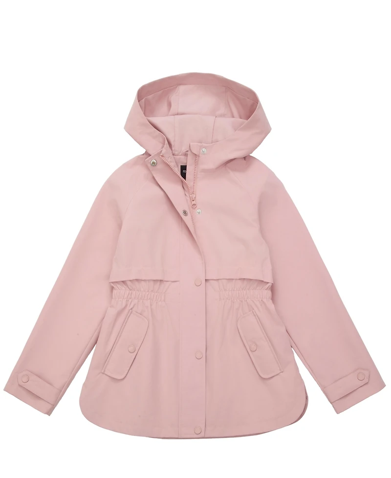 Rokka&Rolla Girls Trench Coat Hip-Length Hooded Jacket