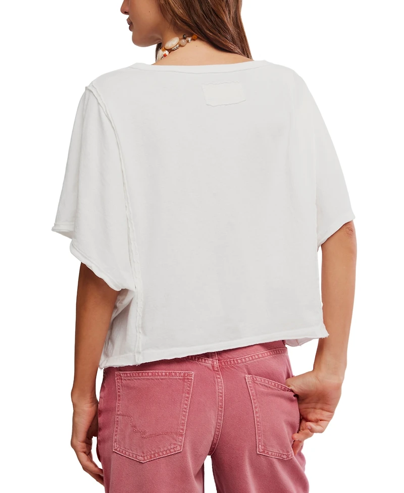 Free People Women's Dolman-Sleeve Boxy Fit T-Shirt