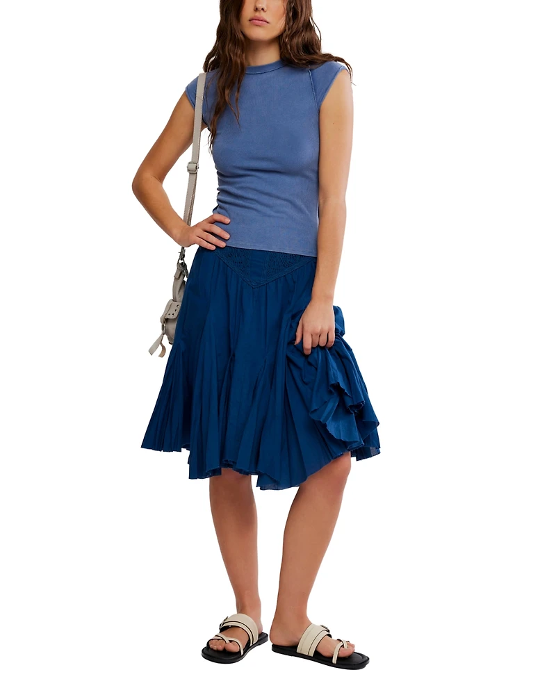 Free People Women's Frida Godet Pull-On Midi Skirt