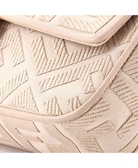 Pre-Owned Fendi Medium Baguette Nm Bag Zucca Embroidered Canvas