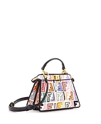 Pre-Owned Fendi Petite Peekaboo ISeeU Bag Embroidered Zucca Canvas