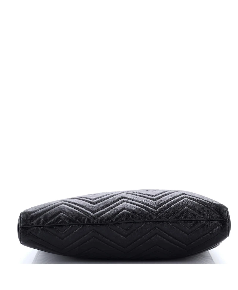 Pre-Owned Gucci Medium Gg Marmont Zip Tote Matelasse Leather