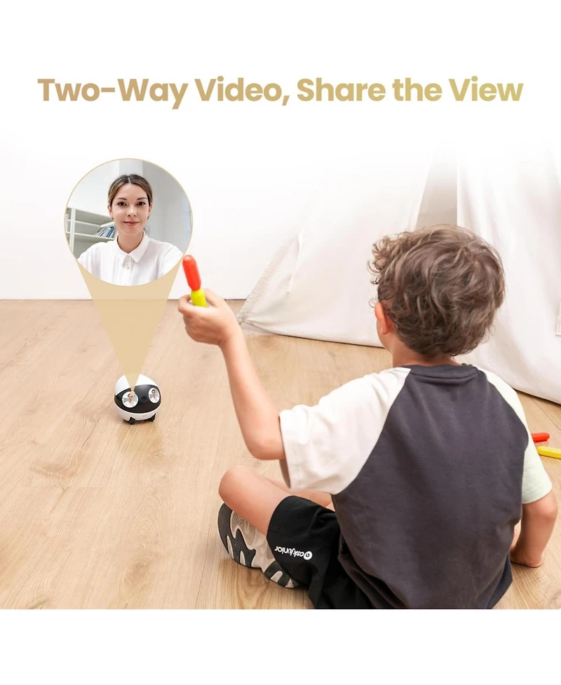 Enabot Ebo Air 2S Smart Companion Robot with 2.5K Camera, Two-Way Audio & Night Vision