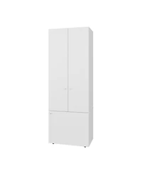 flynama Tolleson 3-Door Tall Wardrobe Armoire 4 Shelves Hanging Rod Freestanding Storage
