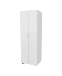 flynama Armoire with 2 Doors Hanging Rod and 2 Upper Shelves 70.9inch High Bedroom Storage Organizer