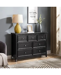 flynama Spacious 7 Drawer Dresser Modern Cabinet with Wide Slides for Living Room Bedroom Organization