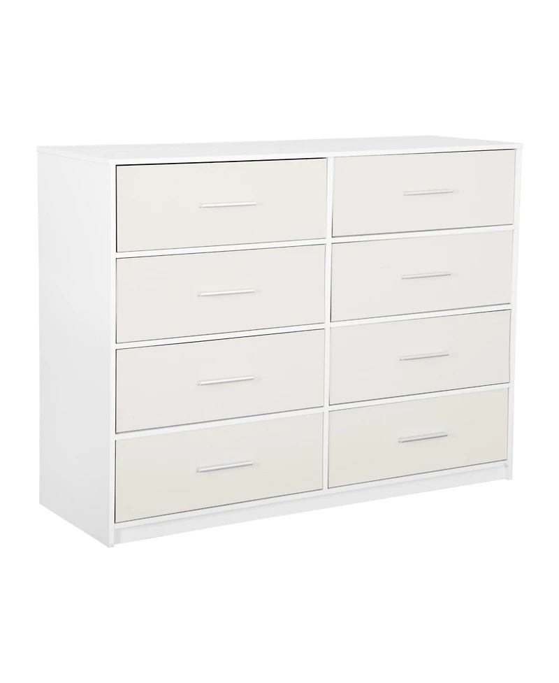 flynama Modern 4 Drawer Dresser Mdf Cabinet with Wheels for Bedroom Living Room Entryway