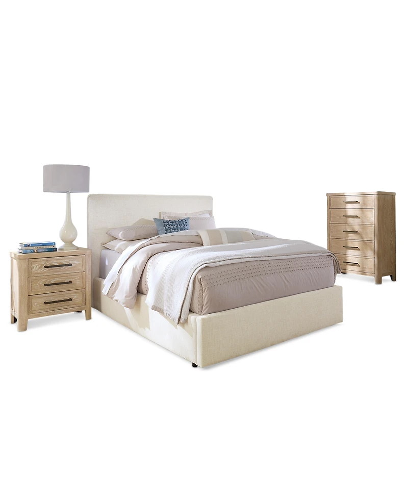 Marcel 3-Pc. Upholstered Full Bed Set (Bed, Chest & Nightstand)