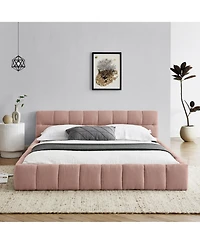 flynama Chenille Grounded Bed Frame Headboard