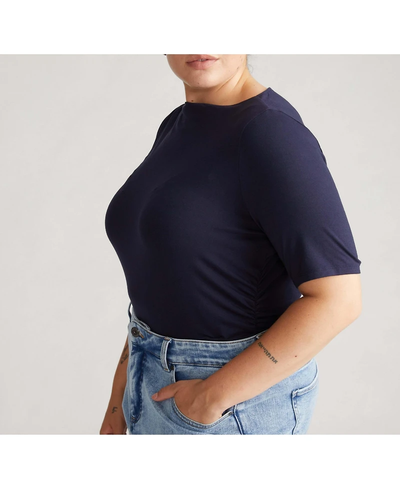 Universal Standard Women's Louise Short Sleeve Liquid Jersey Top