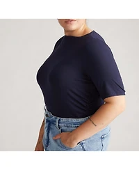 Universal Standard Women's Louise Short Sleeve Liquid Jersey Top