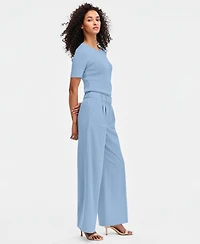 Tahari Asl Women's Pleat-Front Wide-Leg Pants