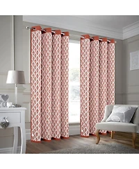Olivia Gray 100% Polyester 190 Gsm Justice Reversible Blackout Grommet Curtain Panel 54" x 84" Spice