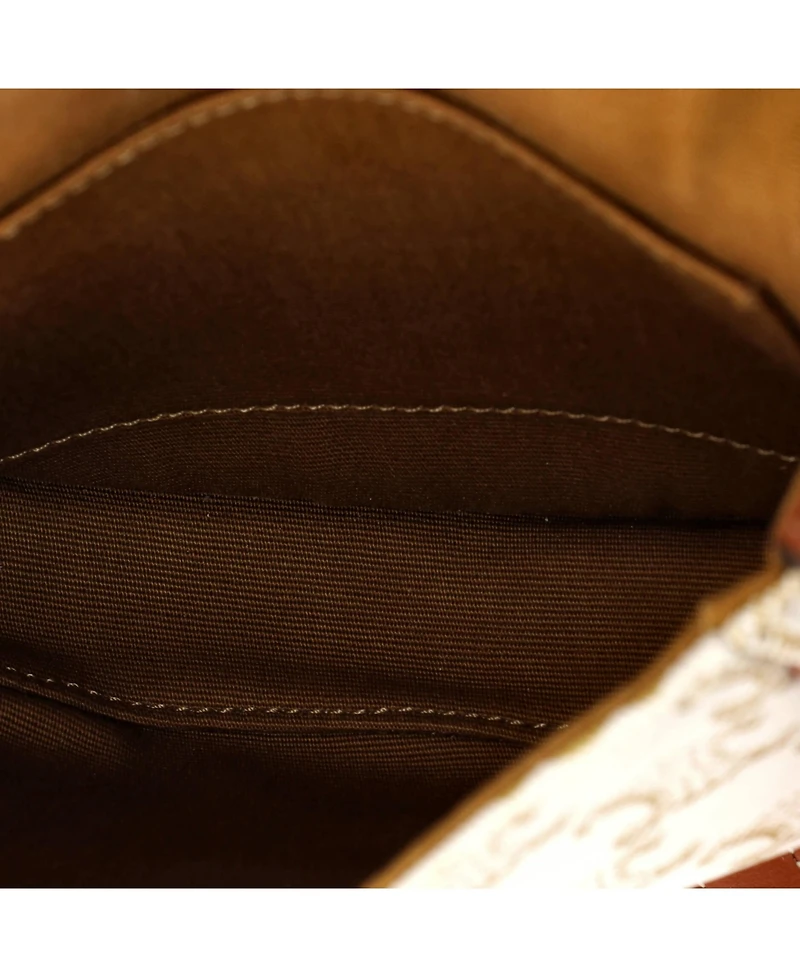 Pre-Owned Celine Mini Besace Flap Bag Triomphe Coated Canvas