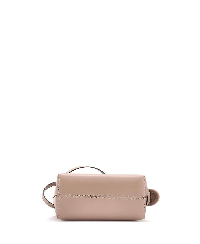 Pre-Owned Fendi Mini Logo By The Way Top Handle Bag Embossed Leather