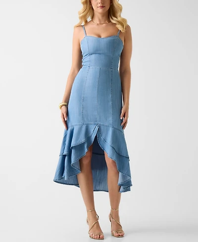 Guess Women's Sweetheart Neck High-Low Dress