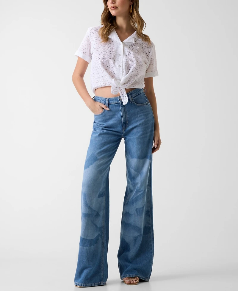 Guess Women's Short-Sleeve Collared Shirt