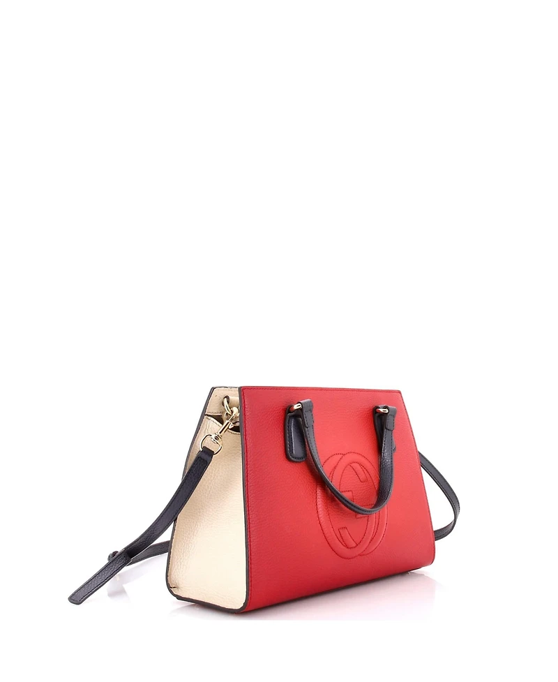 Pre-Owned Gucci Medium Soho Convertible Top Handle Satchel Leather