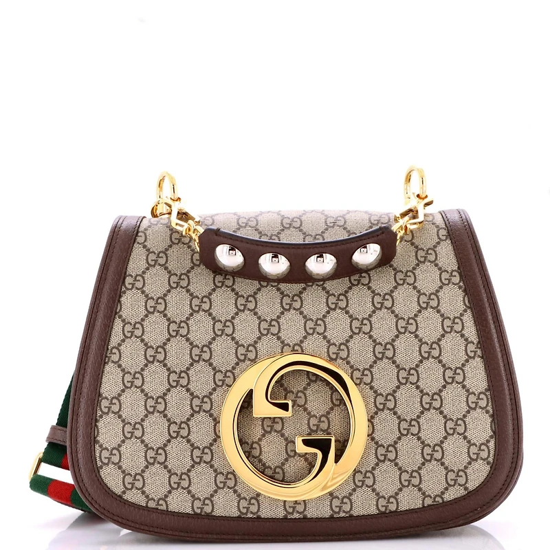 Pre-Owned Gucci Medium Blondie Nm Top Handle Bag Gg Coated Canvas