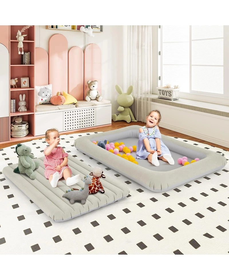 Sugift Inflatable Toddler Travel Bed with Built In Electric Pump