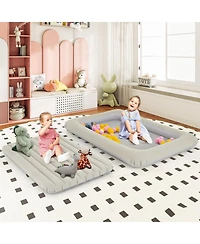 Sugift Inflatable Toddler Travel Bed with Built In Electric Pump