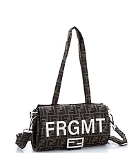 Pre-Owned Fendi x Frgmt Foldable Baguette Bag Zucca Canvas