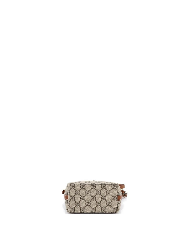 Pre-Owned Gucci Nano Gg Emblem Bucket Bag Gg Coated Canvas