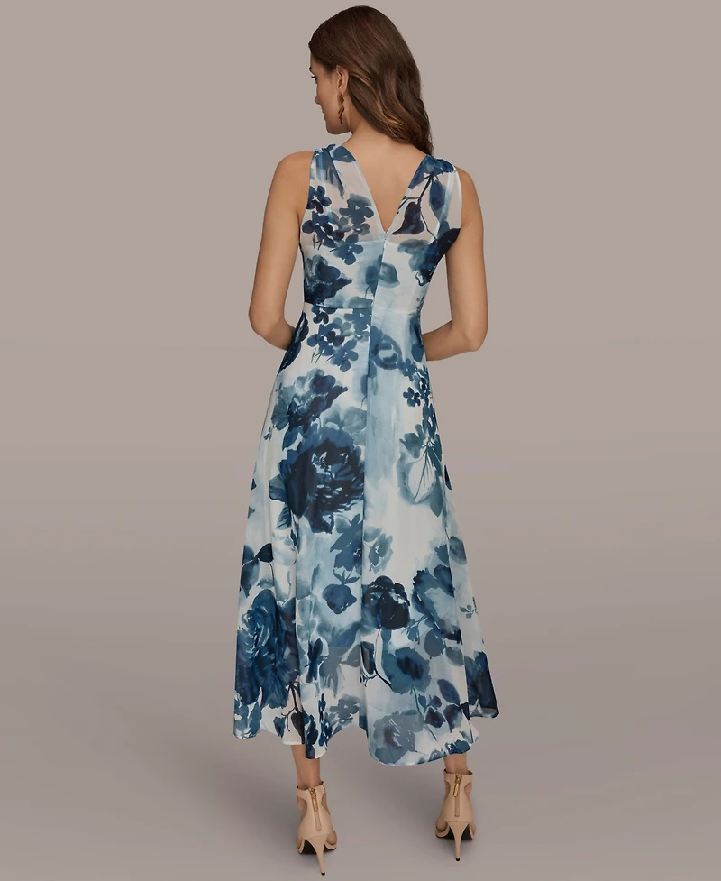 Donna Karan New York Women's Faux Wrap A-Line Dress