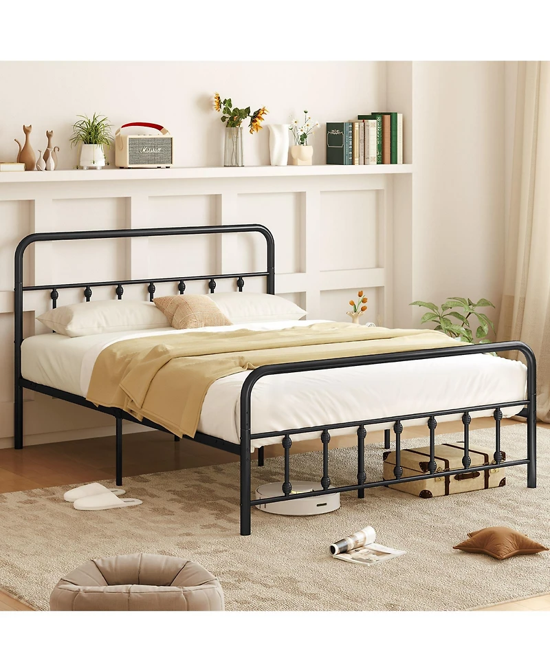 Sugift Bed Frame with Headboard and Under Bed Storage