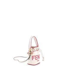 Pre-Owned Fendi Mini Logo Mon Tresor Bucket Bag Embroidered Canvas