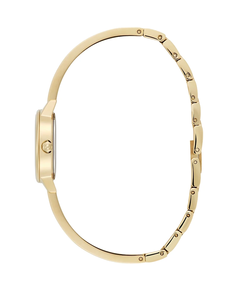Olivia Burton Women's Mini Classic Gold Tone Stainless Steel Bangle Bracelet Watch, 23mm