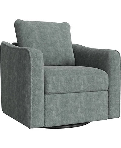 gaomon Accent Chair for Living Room, 360° Swivel, Modern Linen Armchair, Comfy Upholstered Seat, Single Sofa