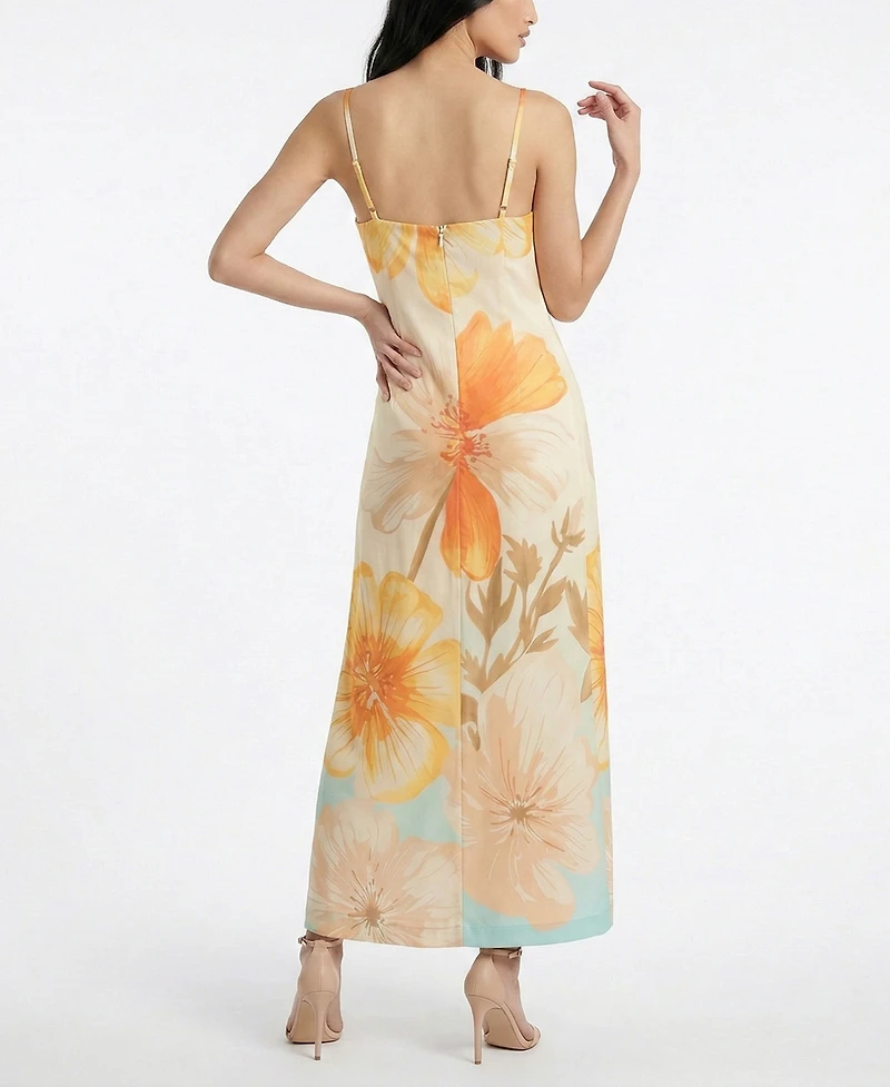 Taylor Women's Square Neck Floral Slip Dress
