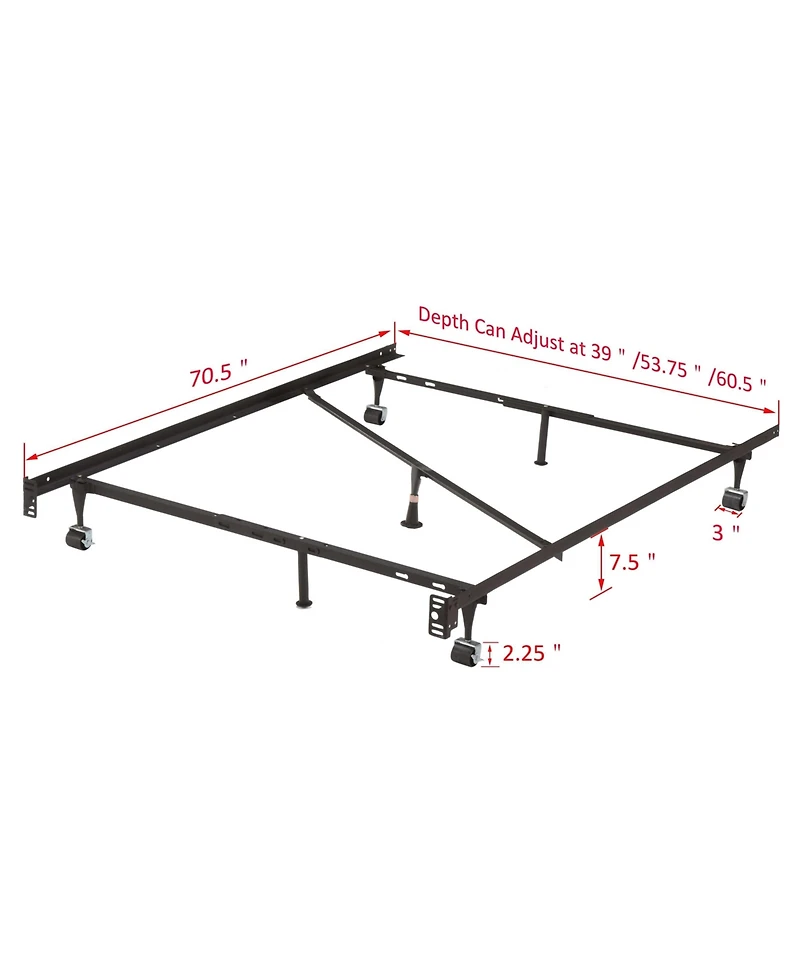 Kings Brand Furniture Steel Bed Frame (Cross Support)