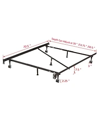 Kings Brand Furniture Steel Bed Frame (Cross Support)