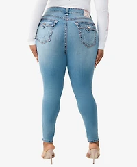 True Religion Plus Jennie Mid-Rise Skinny Super T Flap Jeans