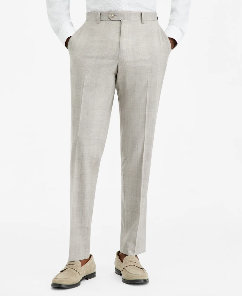 Ted by Baker Men's Modern-Fit Gray Plaid Suit Separate Pants