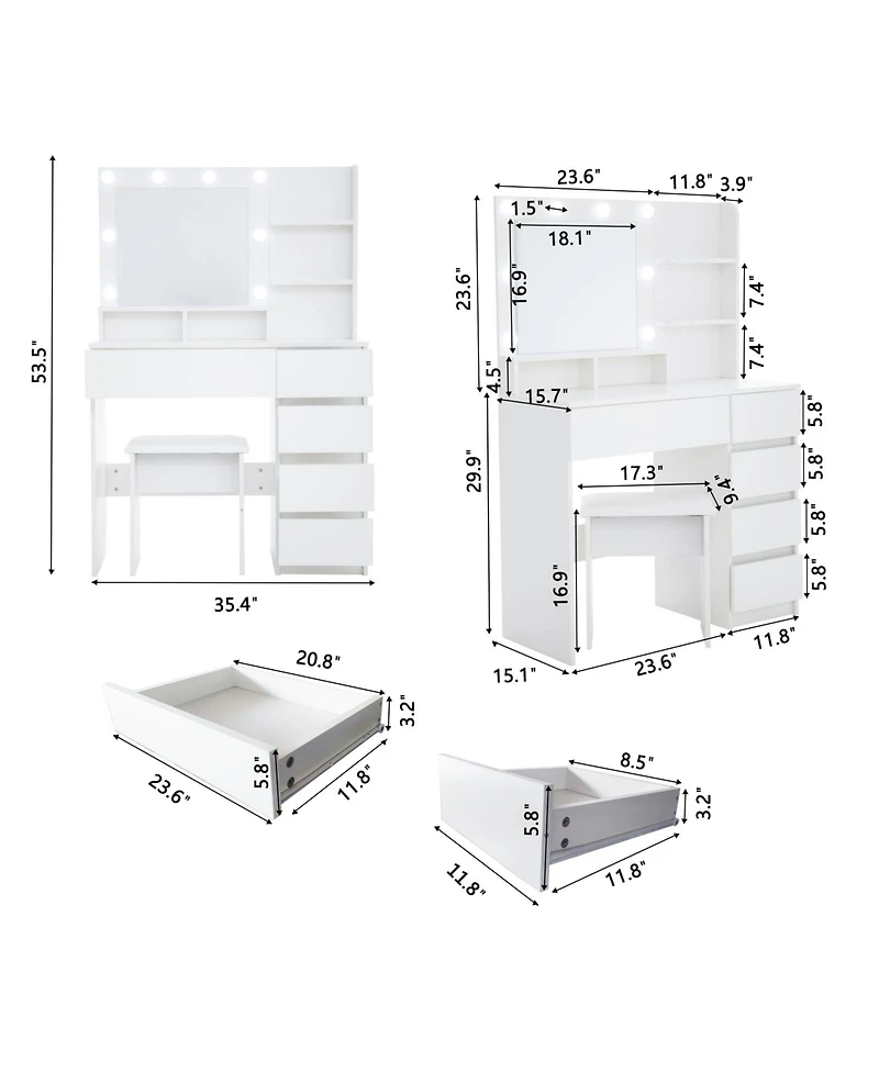 Flynama Versatile Neutral Nightstand with 2 Drawers Modern Bedroom Furniture Bedside End Table